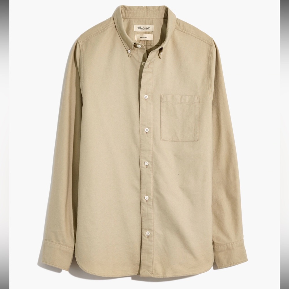 Madewell Perfect Long-Sleeve Oxford Shirt Size Large